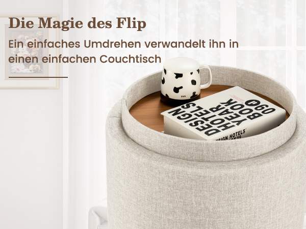 Platzsparender Fußhocker
