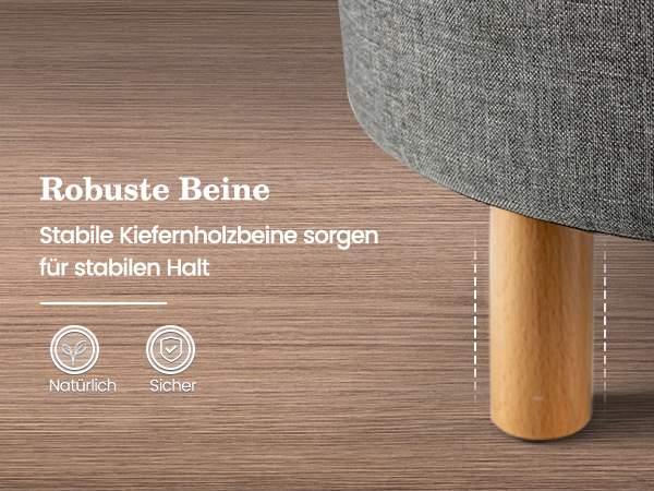 Platzsparender Fußhocker