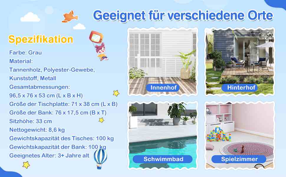 Sicherer Aktivitätstisch