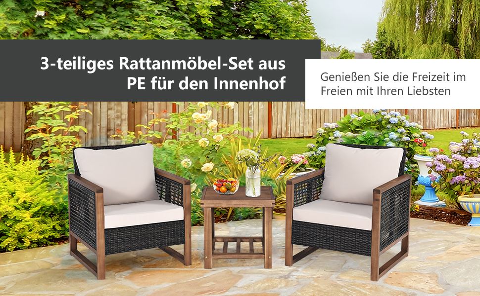 Sitzgelegenheiten & Tisch für draußen