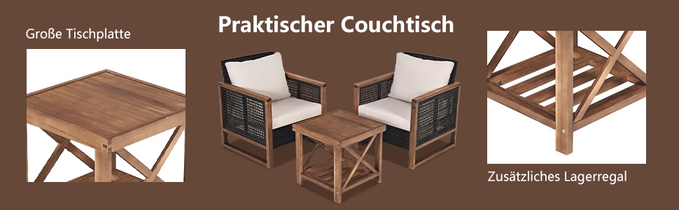 Sitzecke mit Tisch für die Veranda