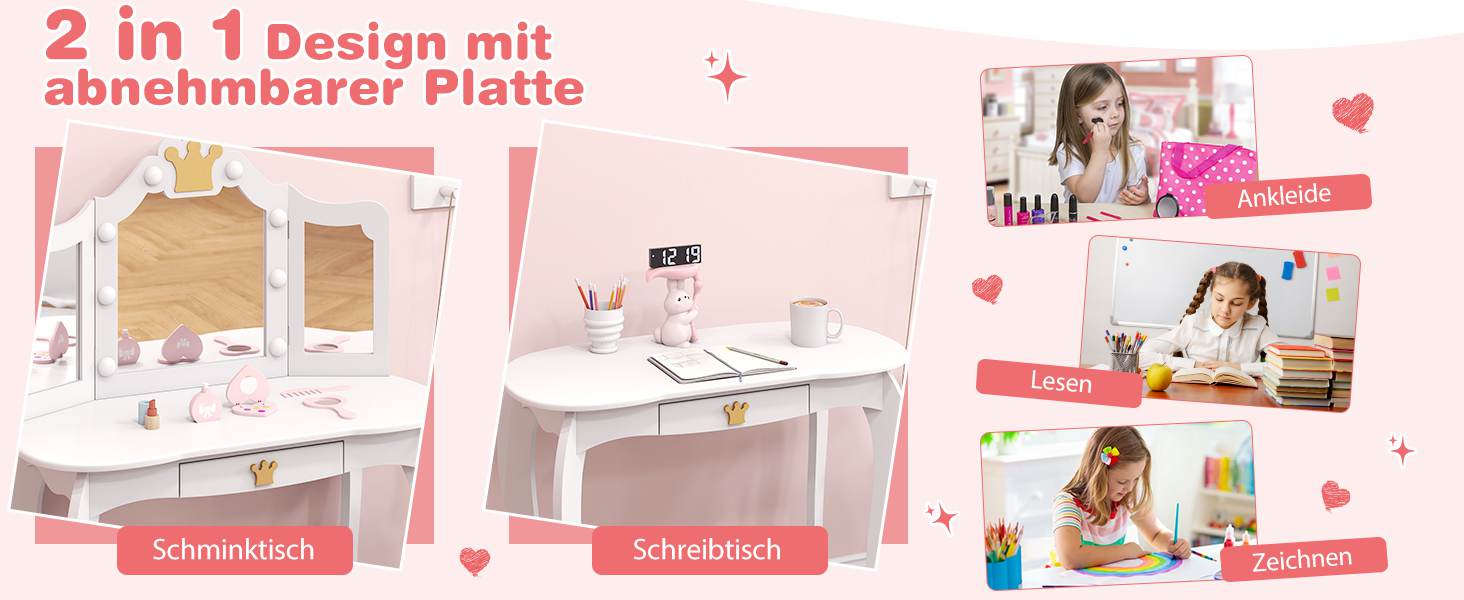 Praktischer Kinderschminktisch