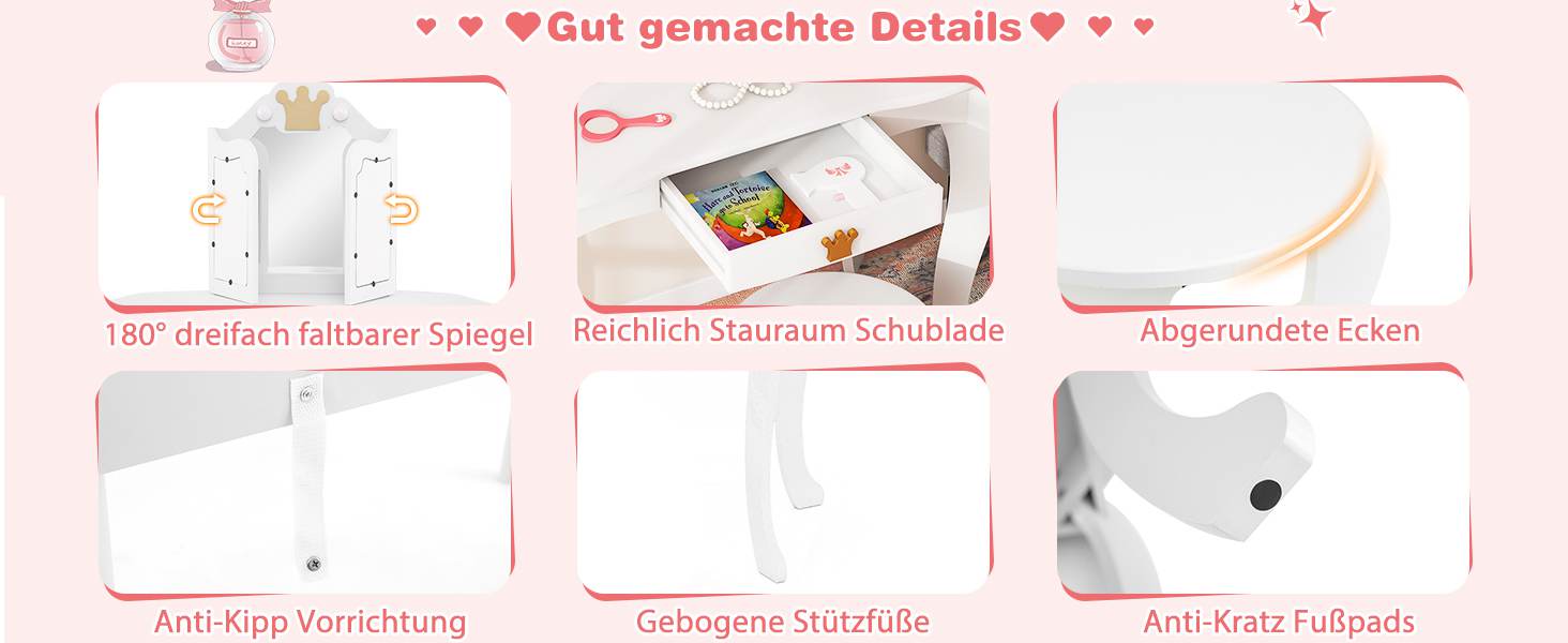Praktischer Kinderschminktisch
