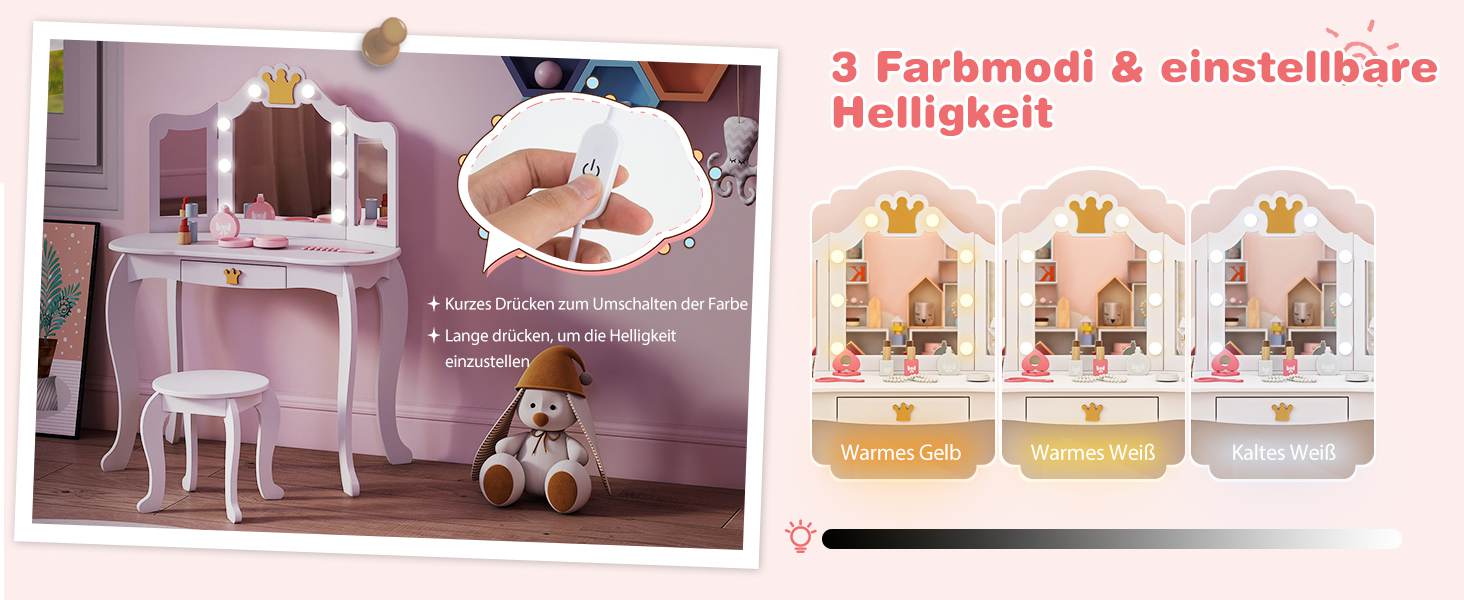 Praktischer Kinderschminktisch