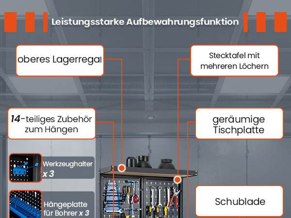 Praktischer Handwerkerbank