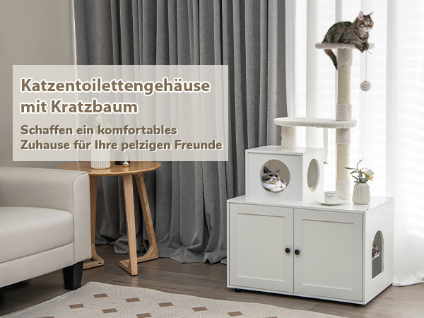 Katzenschrank mit Kratzpfosten