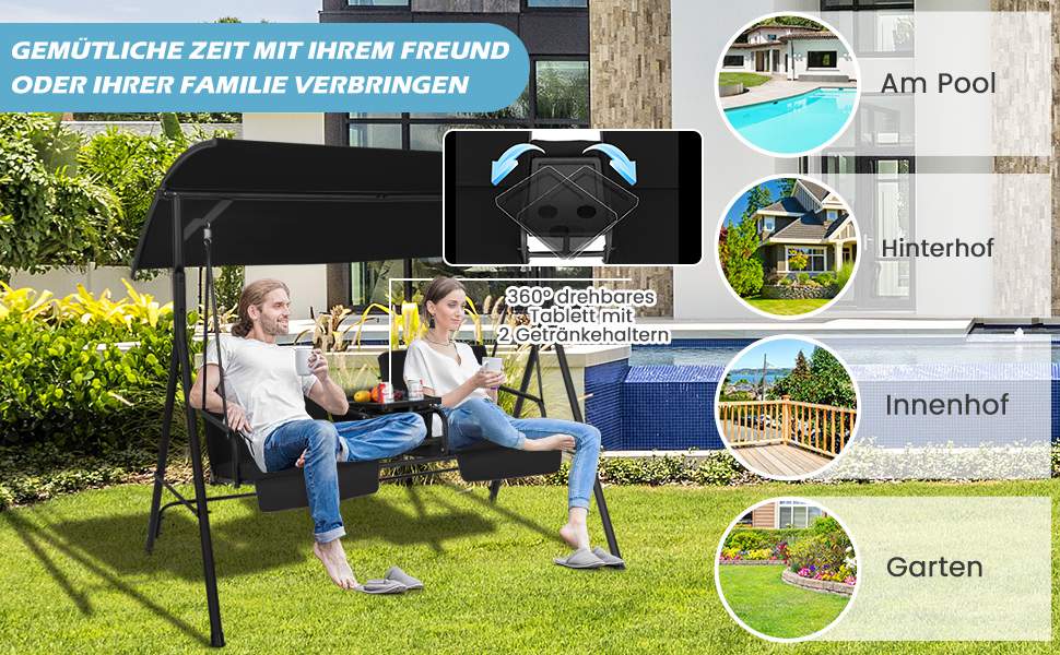 Gemütlicher Porchschaukel