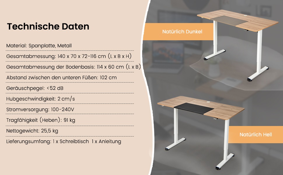 elektrischer Stehschreibtisch