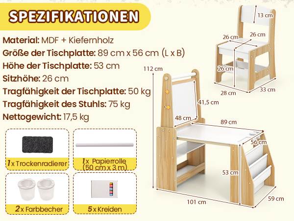Ergonomischer Kinderschreibtisch