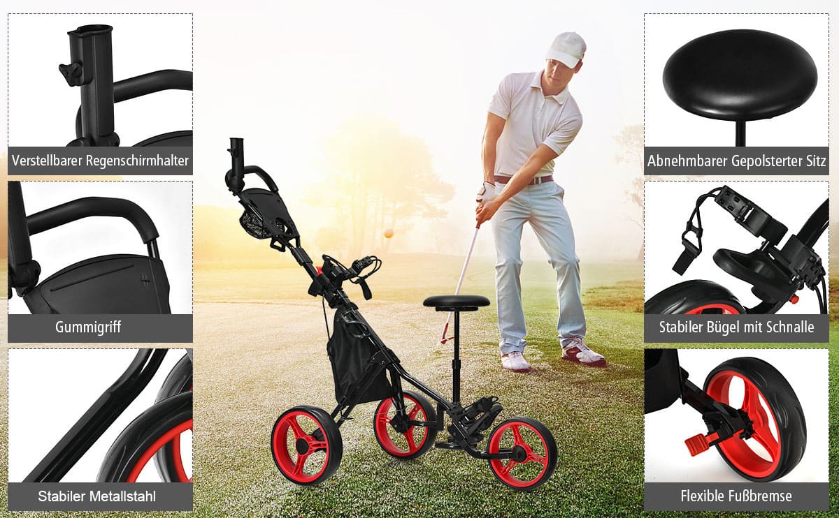 praktischer golftrolley