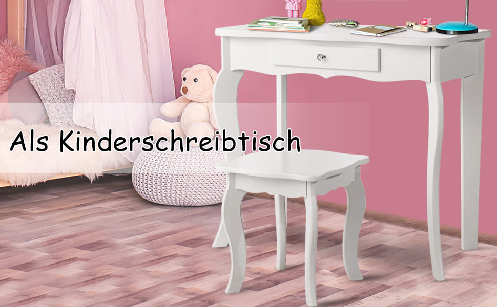 Schminktisch- & Stuhl-Set für Kinder