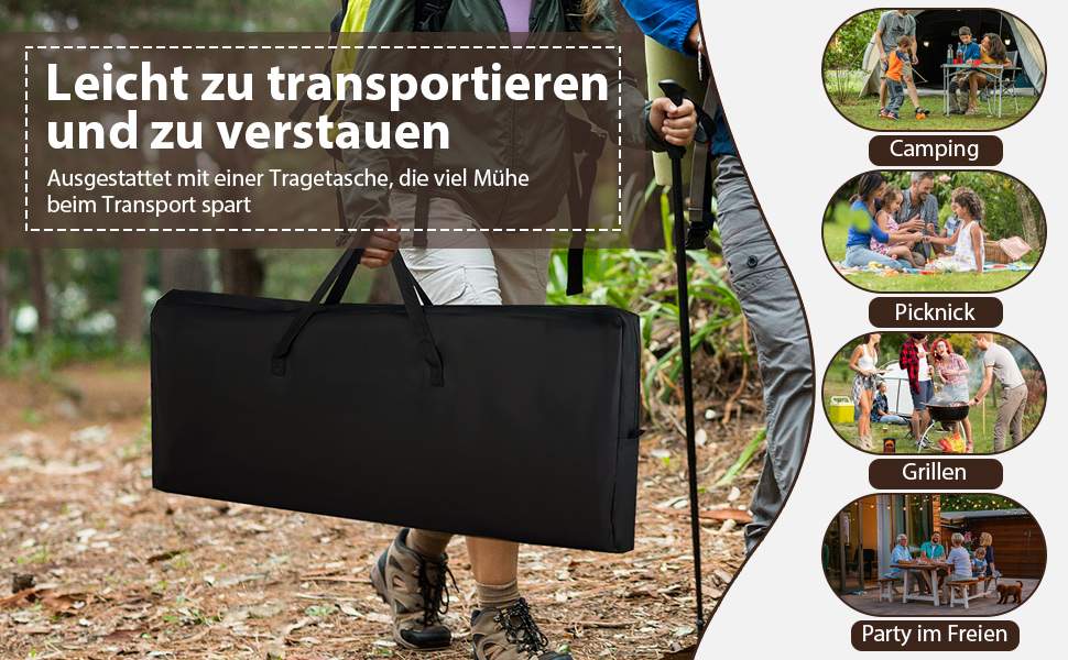 tragbarer Tisch zum Grillen