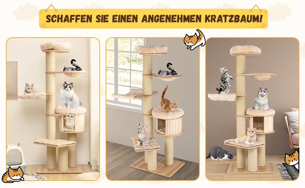 kratzbaum mit sisalpfosten