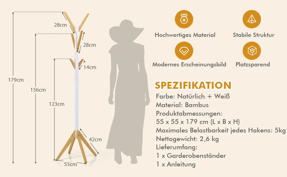 garderobenständer aus bambus