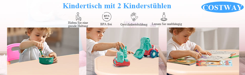 Kinderschreibtisch und Stuhl