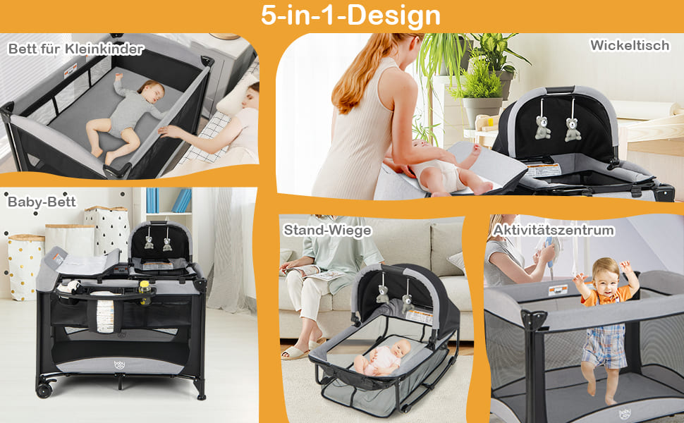 wickeltisch für baby mit wiege