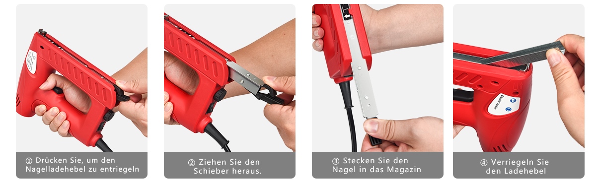 Elektrischer Tacker Nagler Power Nagelpistole