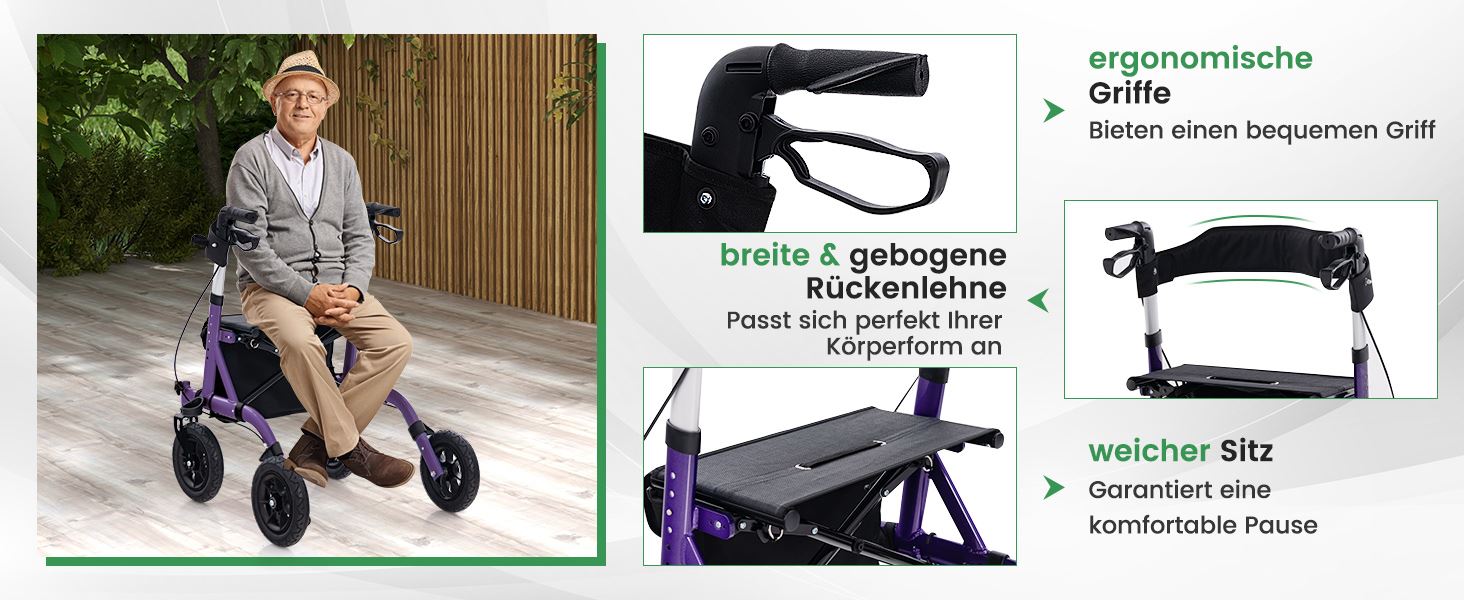 rollator mit geländegängigen rädern