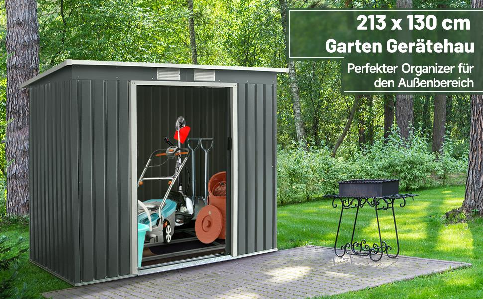 garten gerätehaus metall