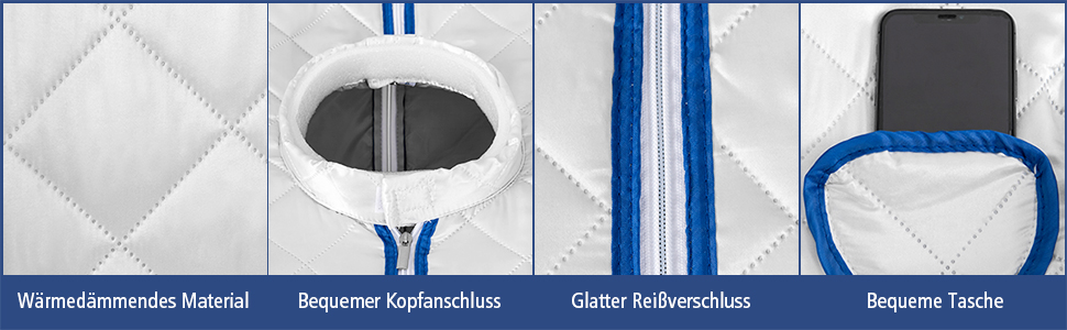Mobile Dampfsauna Für 1 Person – Faltbare Saunakabine 90x90x180 Cm Mit 1000 W Dampferzeuger, 3 L & Fernbedienung