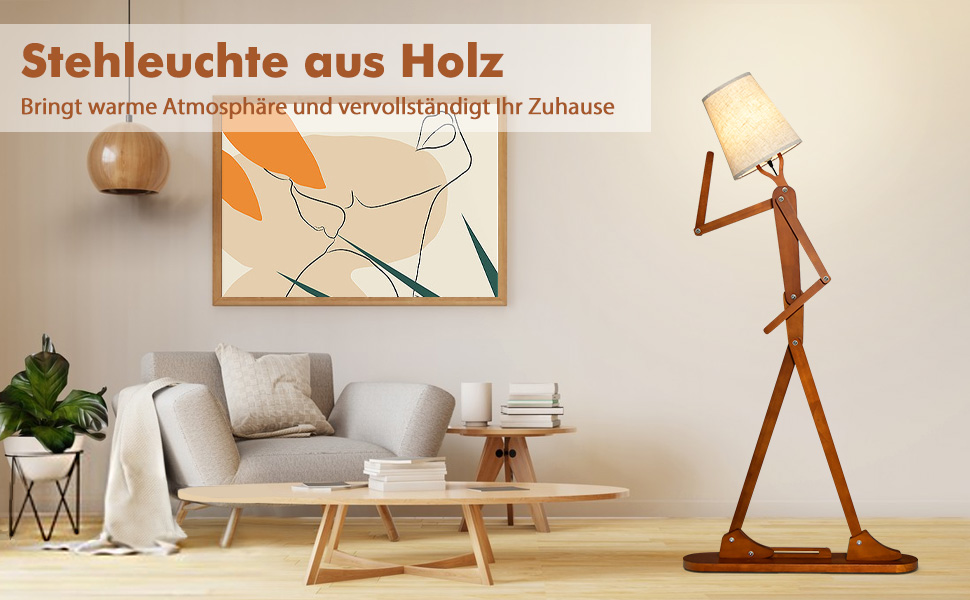 humanoid aussehende Stehlampe