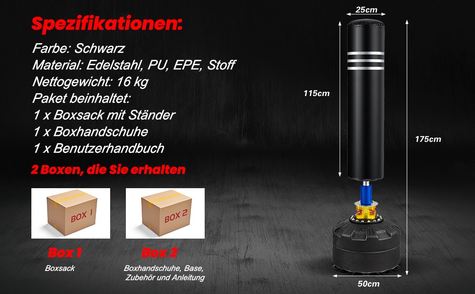 Boxsack mit Saugnapfboden