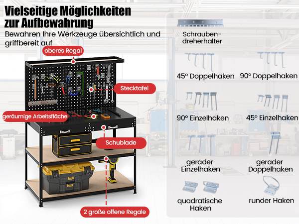 Vielseitige Werkstationstisch