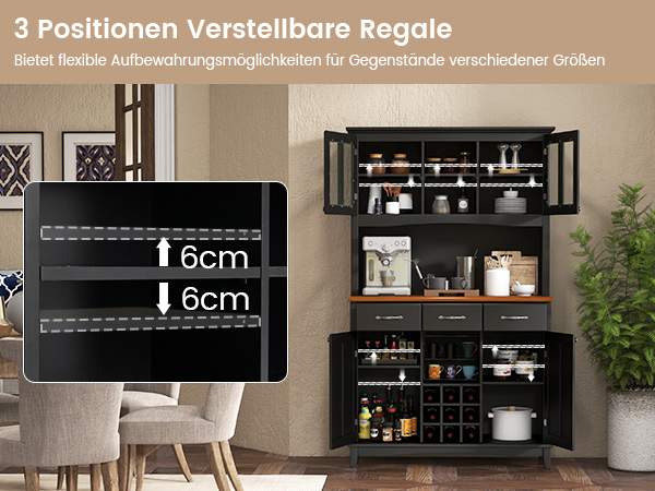 Küchenbuffet mit Glasfront​