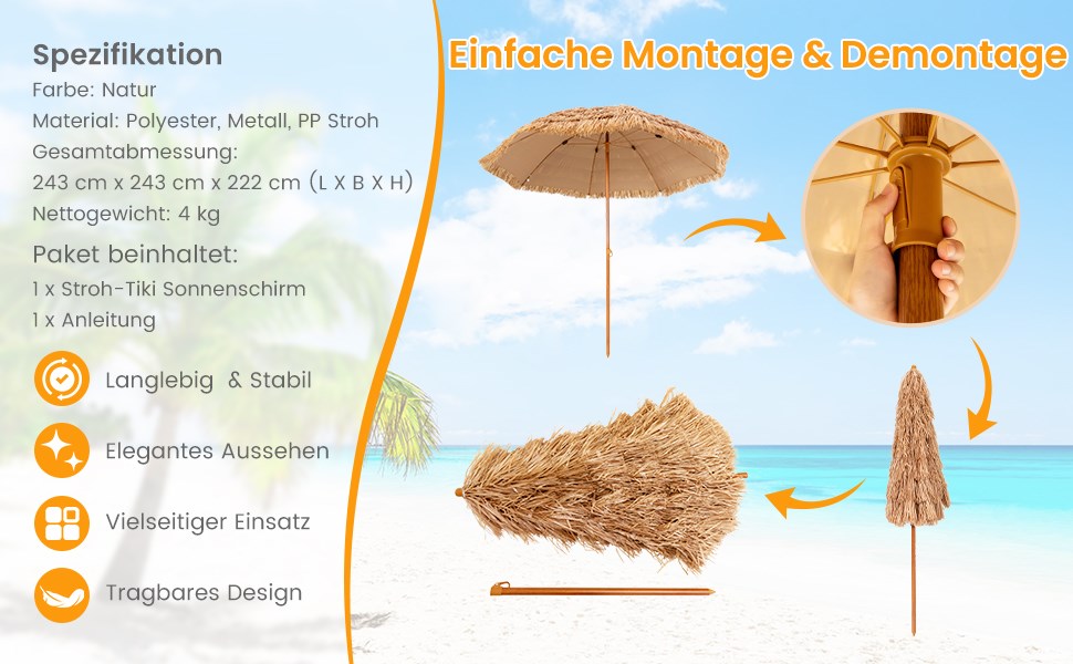Tropenschirm für den Strand