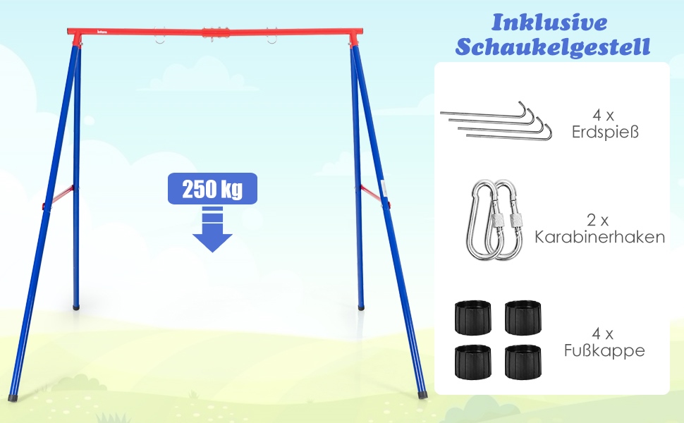 outdoor schaukelgestell mit heringen