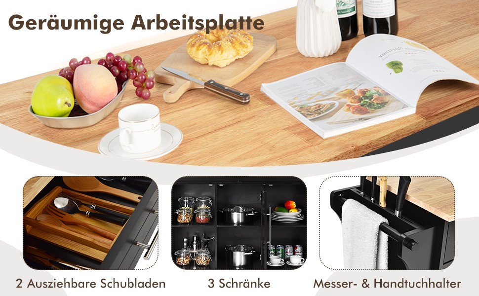 Küchenschrank mit verstellbaren Regalen