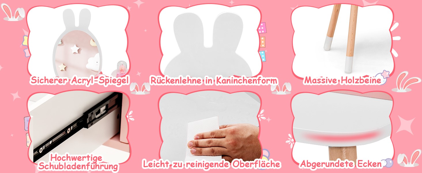 schminktisch & stuhl für kinder