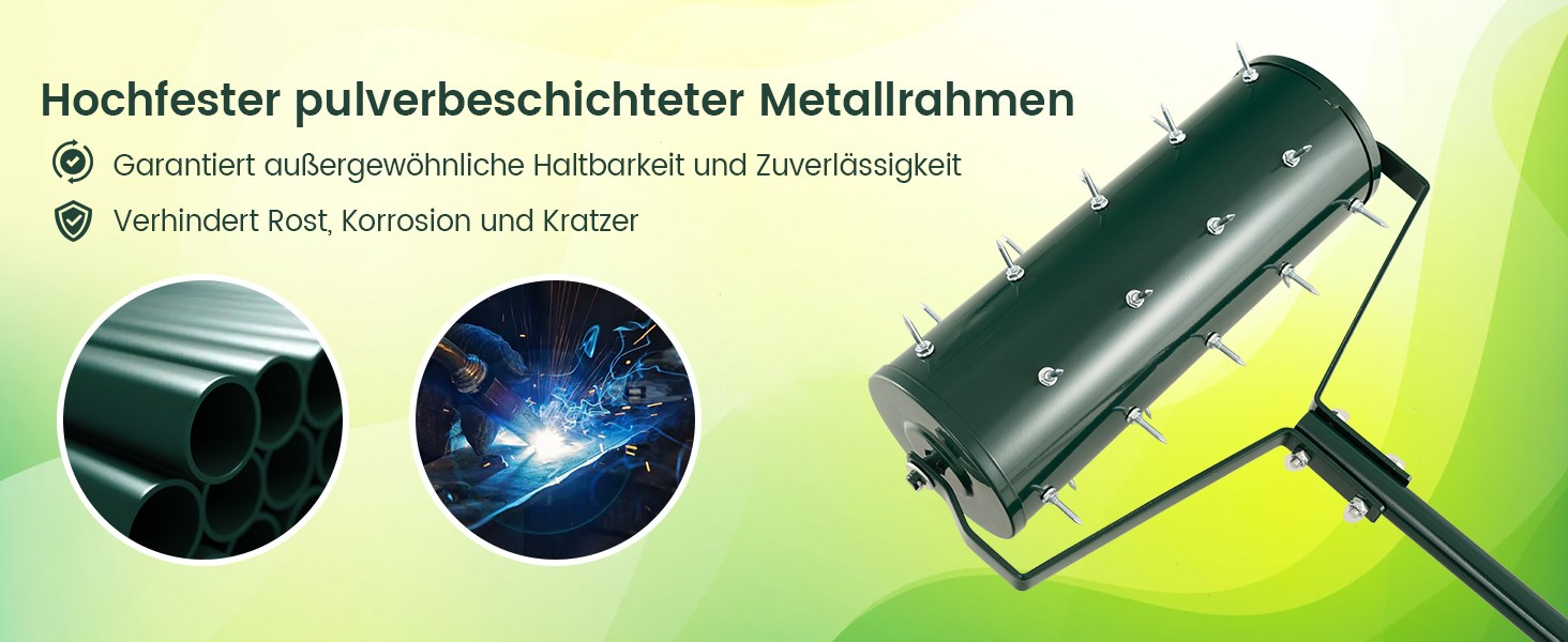 rasenlüfter mit befüllbarer trommel