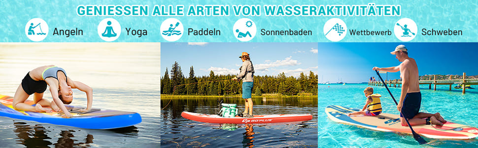 paddelbrett mit tragetasche