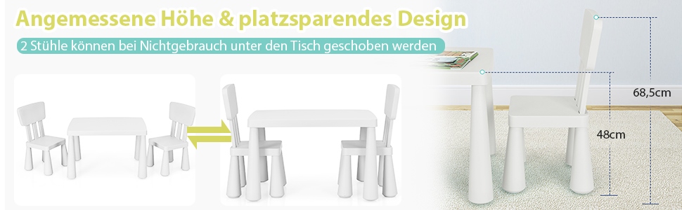 kindertisch und 2 stühle für kleinkinder