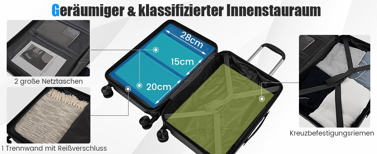 reisekoffer mit vordertasche