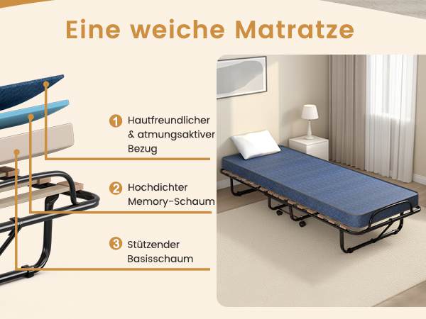 Praktisches Klappbett