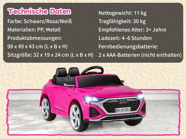 Fernsteuerbares Aufsitzauto