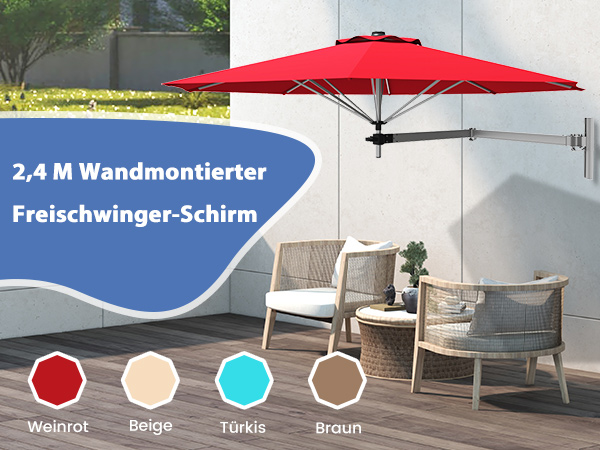 Wand Balkon Terrassenschirm