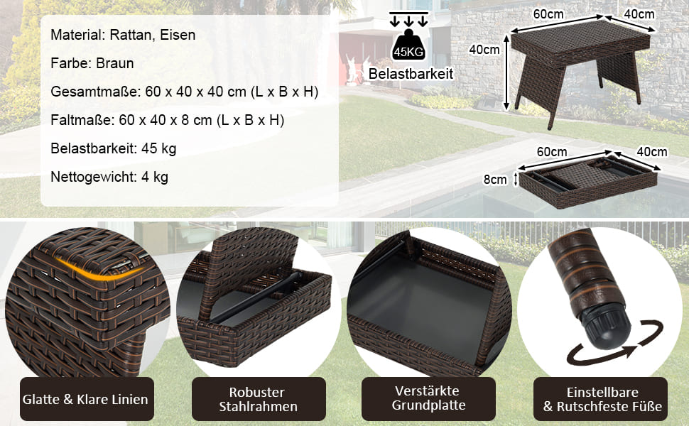 terrassen rattantisch