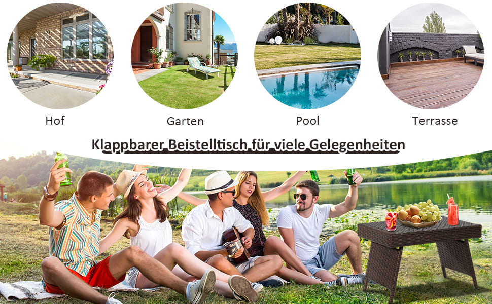 rattantisch für den außenbereich