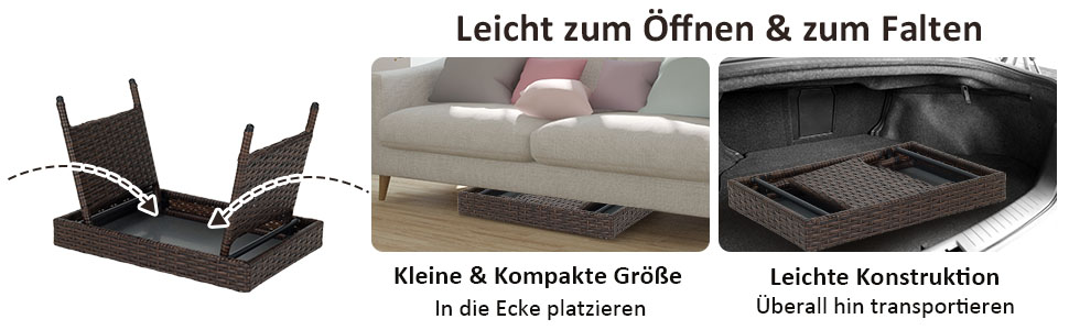 rattan couchtisch