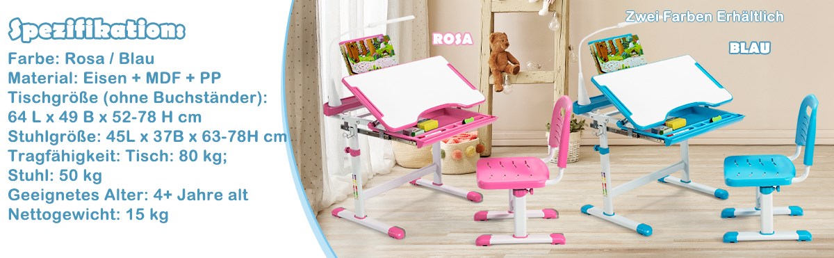 lerntisch und stuhl set