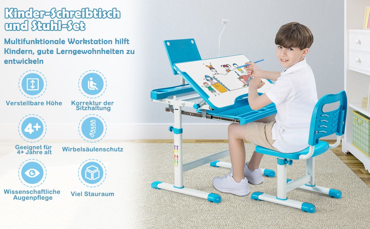 schreibtisch und stuhl set für mädchen und jungs