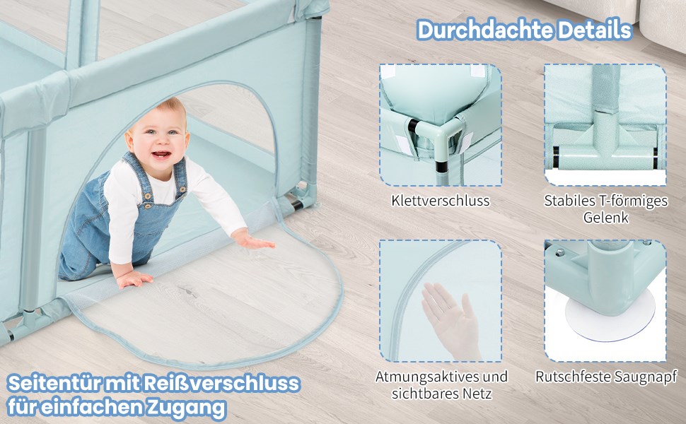 stabiler quadratischer laufstall