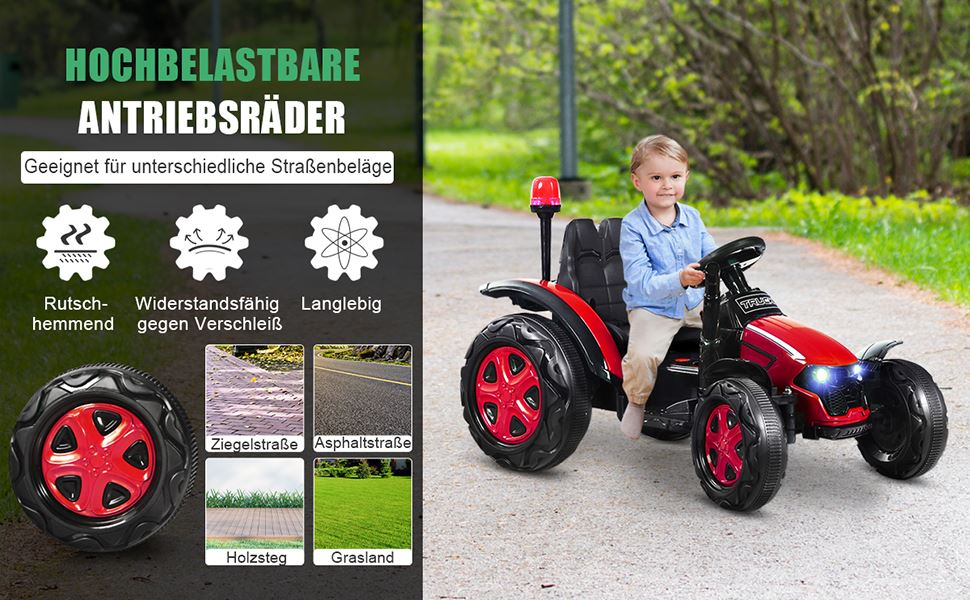 kinderelektrotraktor mit anhänger