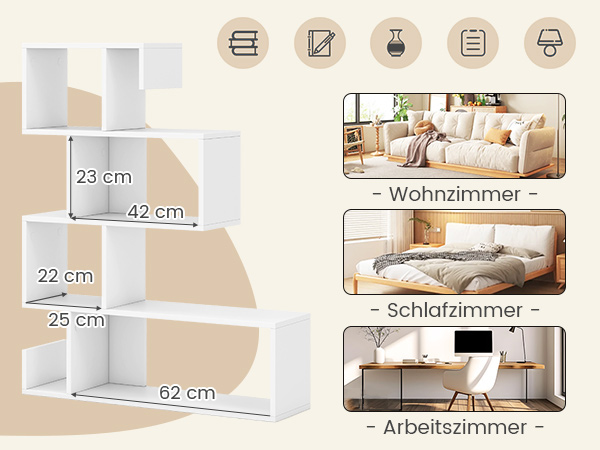 Modernes Präsentationsregal
