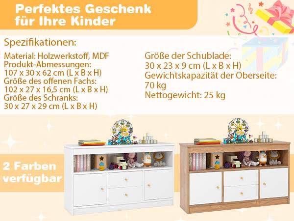 Entwicklungsfördernder Spielzeugschrank