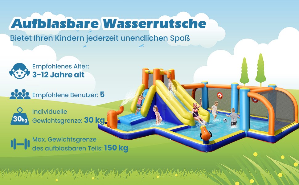 Hinterhof-Wasserhüpfburg-Center für Kleinkinder