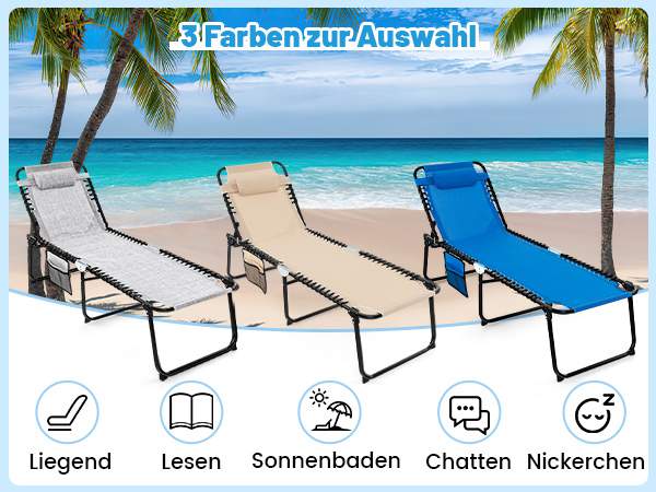 Wetterfeste Strandliege